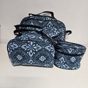 3-Piece Floral Print Travel Bags